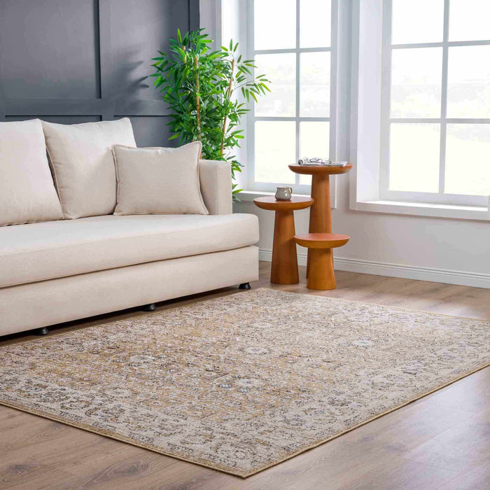 Hauteloom Anana Gold & Beige Area Rug - Clearance