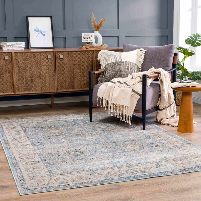 Hauteloom Anana Silver Blue & Beige Area Rug - Clearance