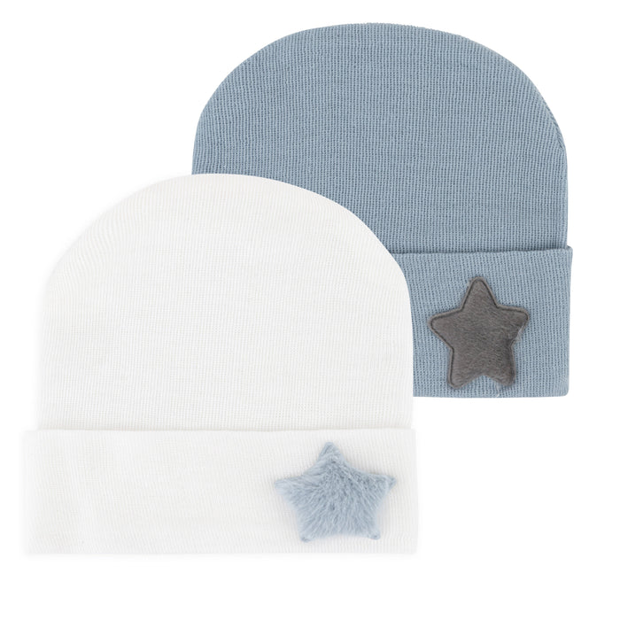 Ely's & Co. Newborn Hospital Hats - Blue & White