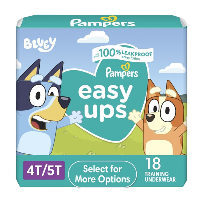 Pampers Easy Ups Training Underwear Boys Size 6 4T-5T 18 Count 
