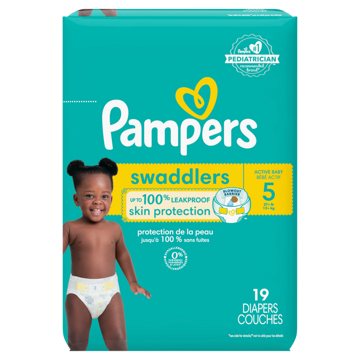Pampers Swaddlers Active Baby Diaper Size 5- 19  Count
