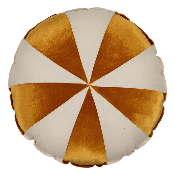 Moi Mili “Gold Circus” Round Patchwork Pillow