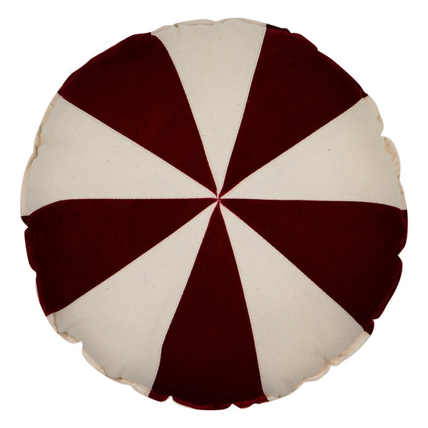 Moi Mili “Red Circus” Round Patchwork Pillow