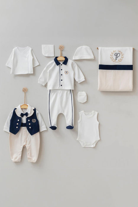 THA Dressing Paul Navy Blue Newborn Coming Home Set (10 pcs)