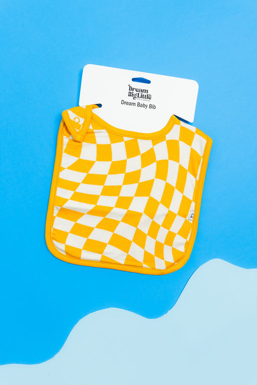 Dream Big Little Co SUNSHINE WAVE CHECKS DREAM BABY BIB