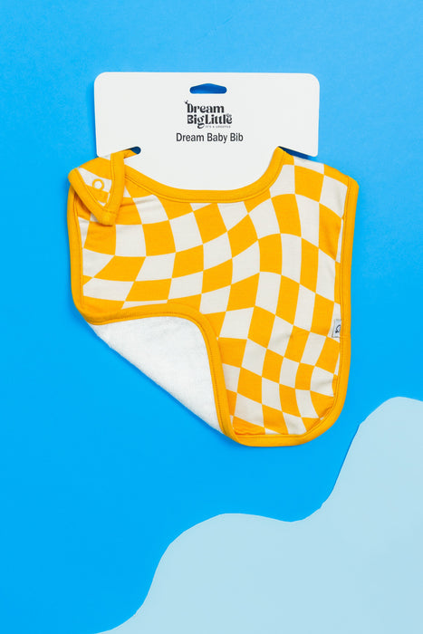 Dream Big Little Co SUNSHINE WAVE CHECKS DREAM BABY BIB