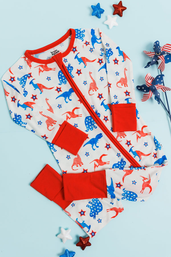 Dream Big Little Co LET FREEDOM RAWR DREAM ROMPER