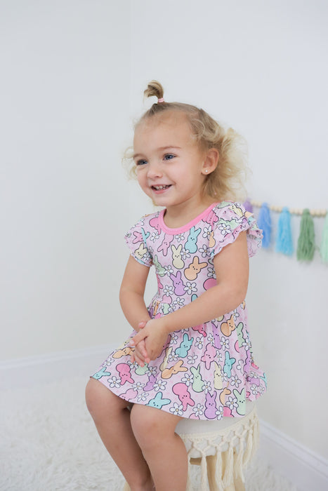 Dream Big Little Co PEEPS FOR DAISIES DREAM BODYSUIT DRESS