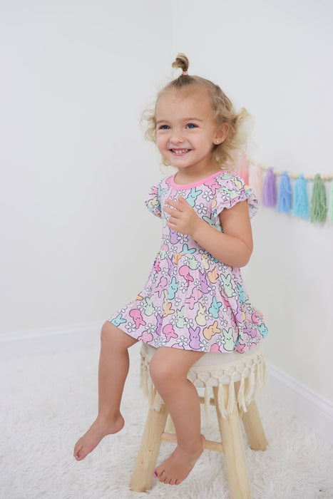 Dream Big Little Co PEEPS FOR DAISIES DREAM BODYSUIT DRESS