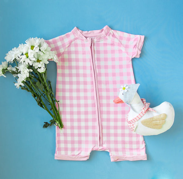 Dream Big Little Co TAFFY PINK GINGHAM DREAM SHORTIE