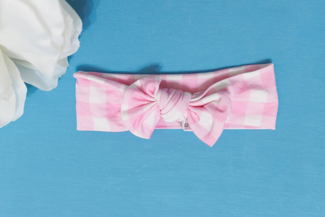 Dream Big Little Co TAFFY PINK GINGHAM DREAM BOW