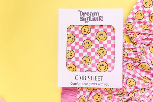 Dream Big Little Co Blushin' Checkers Dream Crib Sheet