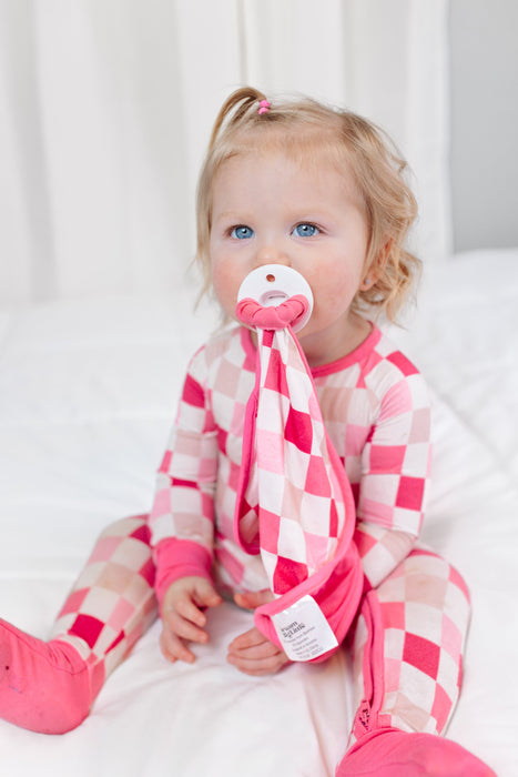 Dream Big Little Co DREAMY PINK CHECKERS DREAM LOVEY