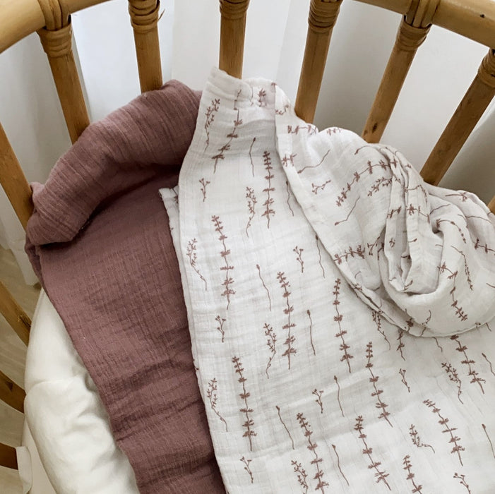 Ely's & Co. 2 Pack Cotton Muslin Swaddle Blanket