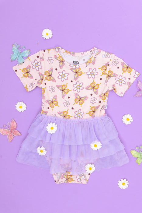 Dream Big Little Co Blossomin' Butterfly Dream Tutu Bodysuit Dress
