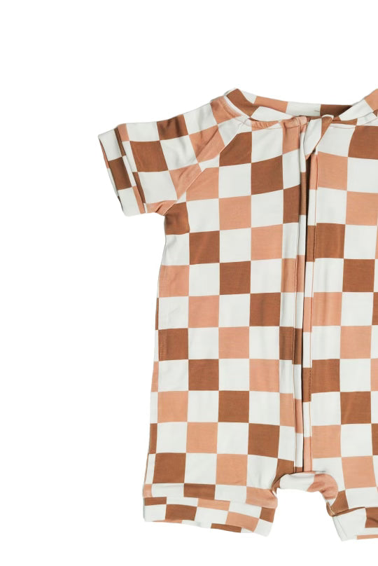 Dream Big Little Co CHESTNUT CHECKERS DREAM SHORTIE