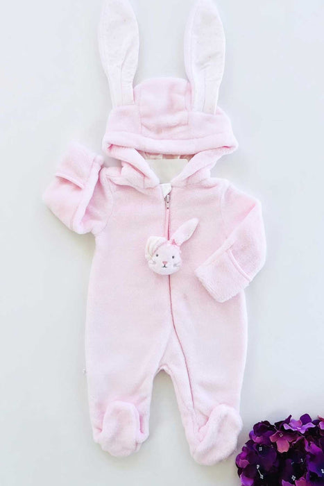 THA Dressing Pink Bunny Hooded Jumpsuit