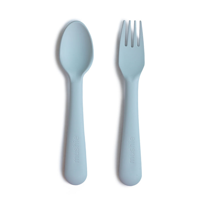 Mushie Dinnerware Fork and Spoon Set