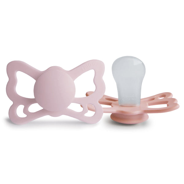 Mushie FRIGG Butterfly Anatomical Silicone Pacifier 2-Pack (6-18 Months)