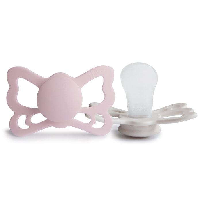 Mushie FRIGG Butterfly Anatomical Silicone Pacifier 2-Pack (6-18 Months)