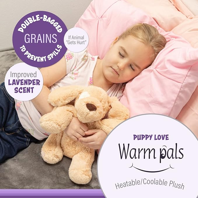 Warm Pals Puppy Warm Pal, Lavender Infused Heatable and Coolable Plush