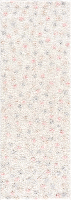 Hauteloom Cansu Pink & Cream Dotted Area Rug