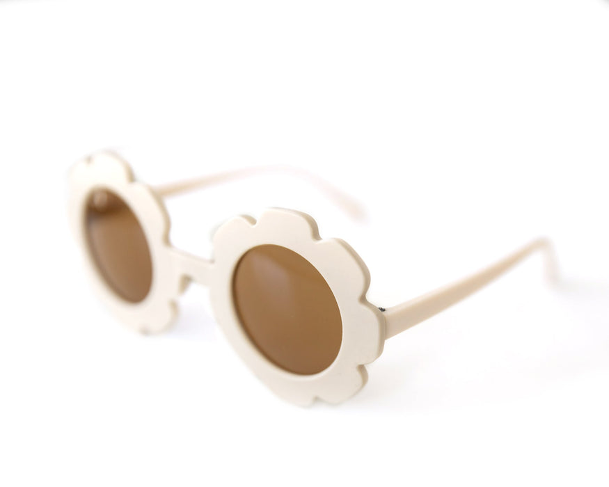 Reverie Threads Matte Flower Sunnies in Cream