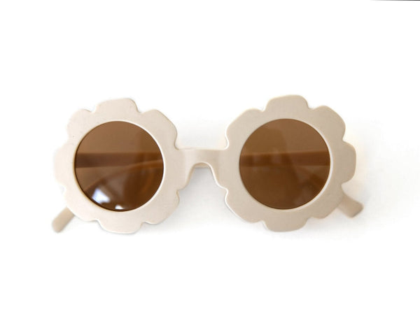 Reverie Threads Matte Flower Sunnies in Cream