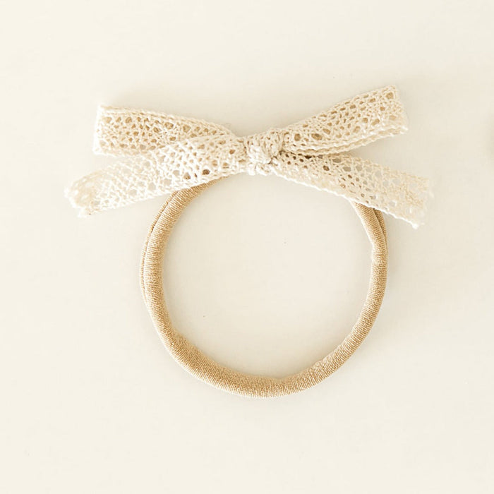 Reverie Threads Classic Lacey Bow Headband