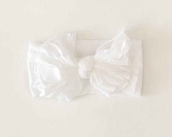 Reverie Threads Hot Mess Nylon Headband in White