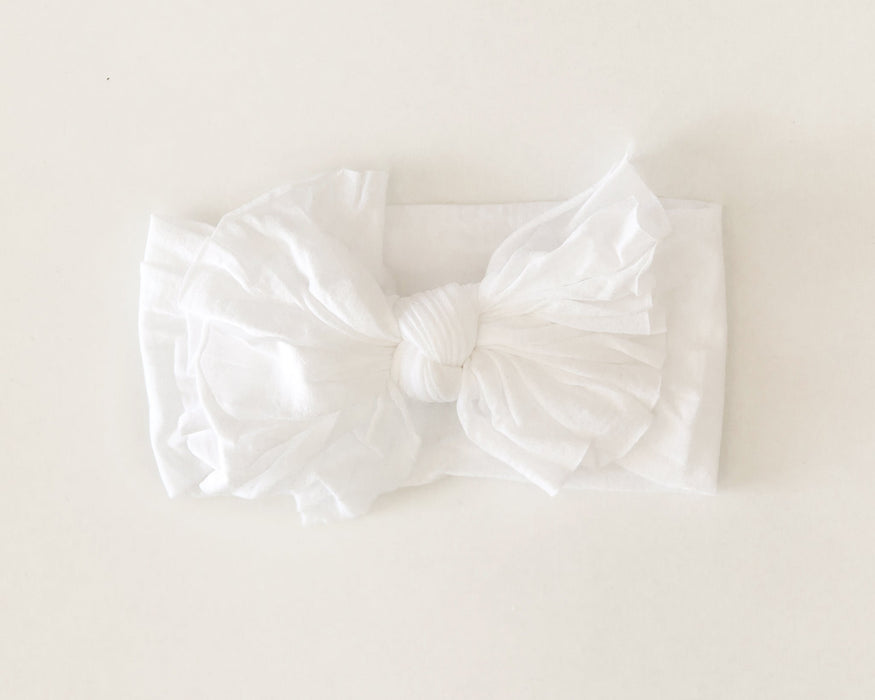 Reverie Threads Hot Mess Nylon Headband in White