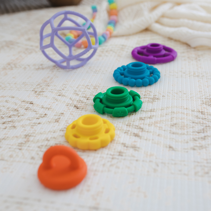 Jellystone Designs Rainbow Stacker and Teether Toy Rainbow