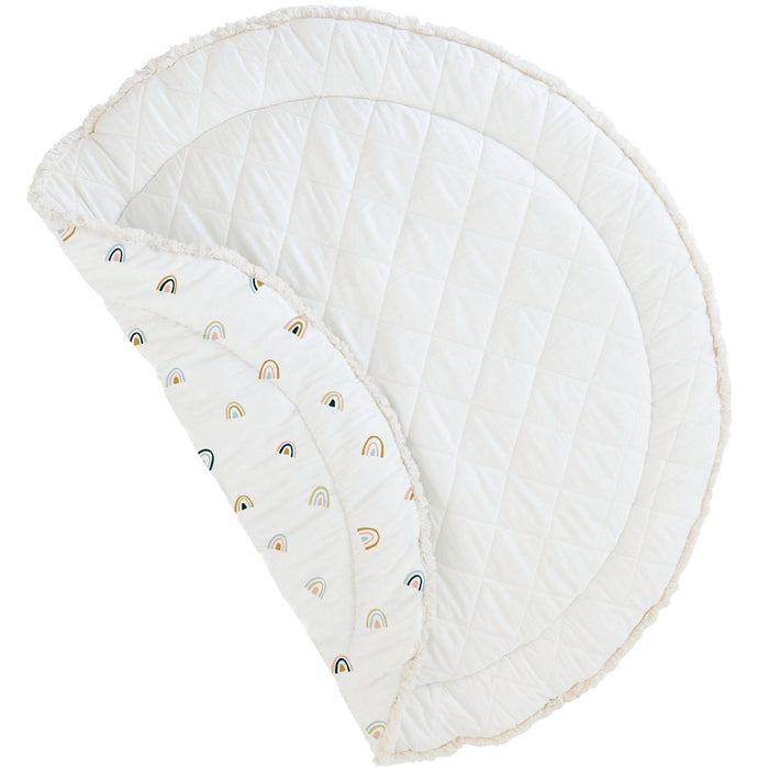 Makemake Organics Organic Baby Play Mat - Rainbow and Ivory