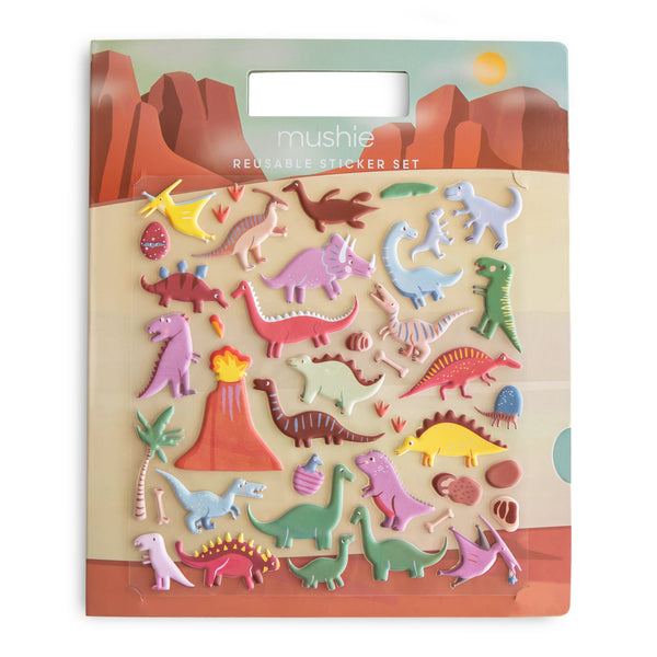 Mushie Reusable Sticker Set (Dino)