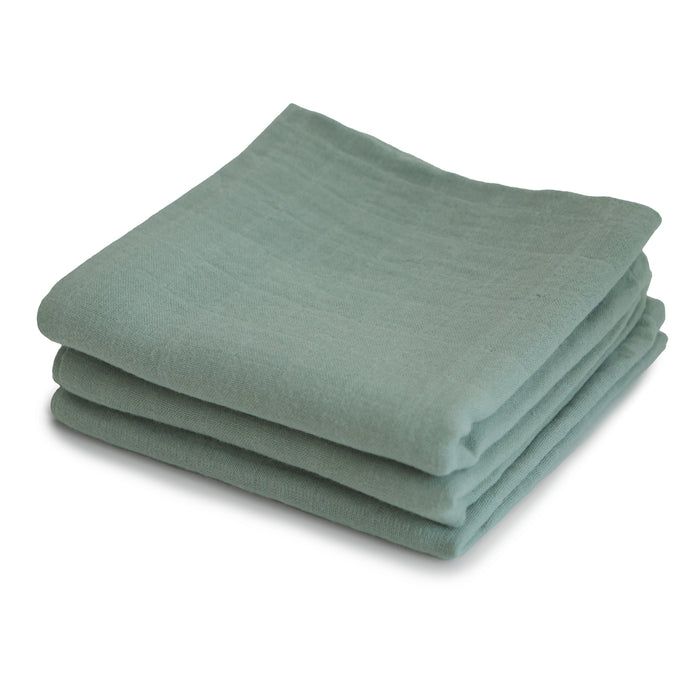 Mushie Organic Cotton Muslin Cloths 3-Pack