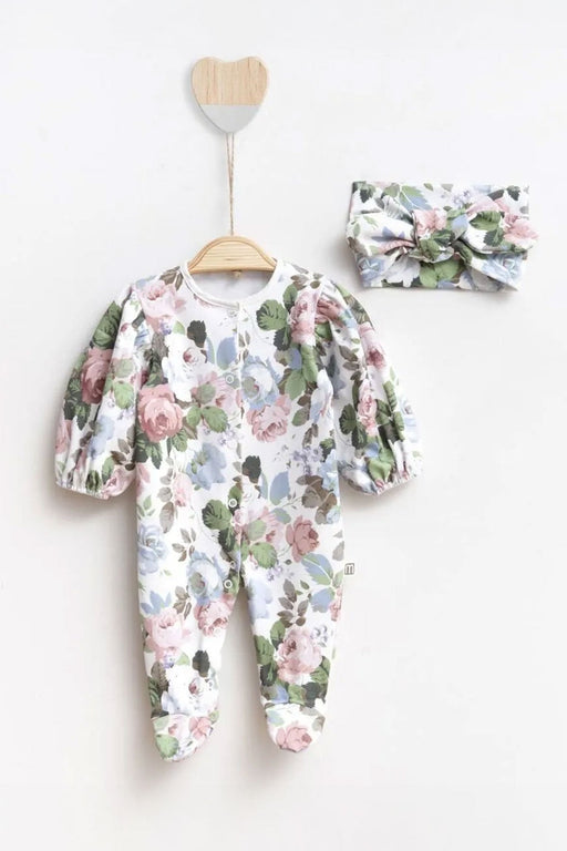 THA Dressing Rose Floral Baby Onesie Set