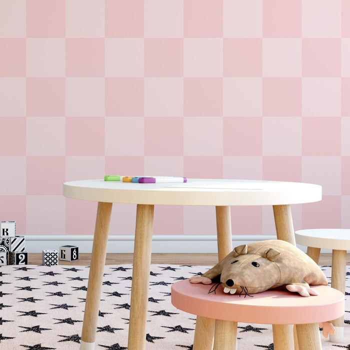 TeepeeJoy Geometric Themed Wallpaper for Nursery and Kids Rooms - Rosy Dreams