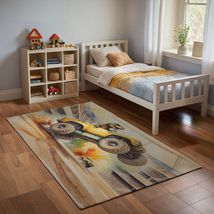 TeepeeJoy Kids and Nursery Dinosaur Rug - Monster Dino Drive