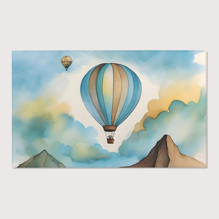 TeepeeJoy Hot Air Balloon Rug for Nursery and Kids Rooms - Lofty Balloon Lift