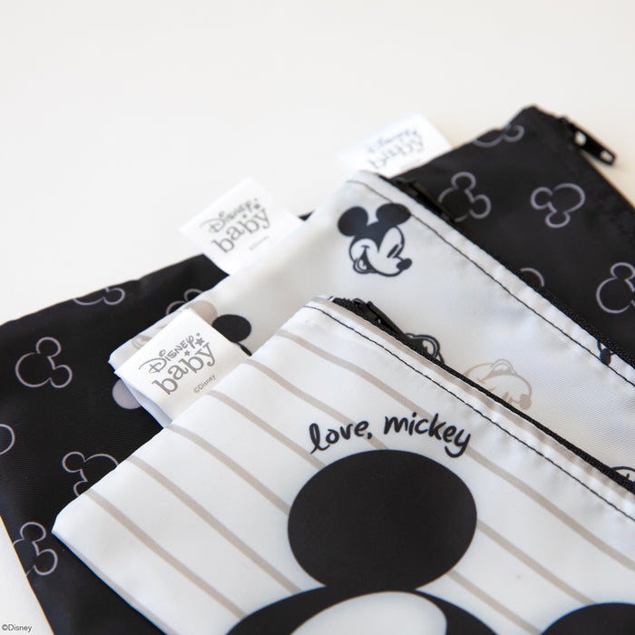 Bumkins Disney Reusable Snack Bag 3 Pk: Love, Mickey