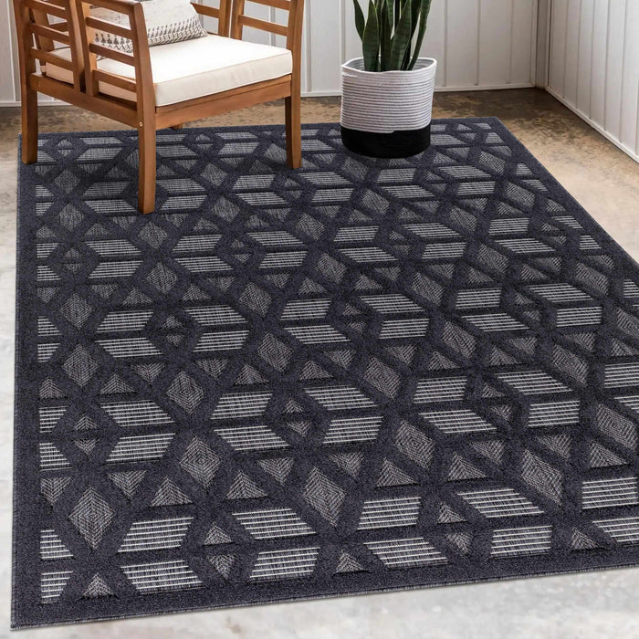 Hauteloom Nuri Black Outdoor Rug