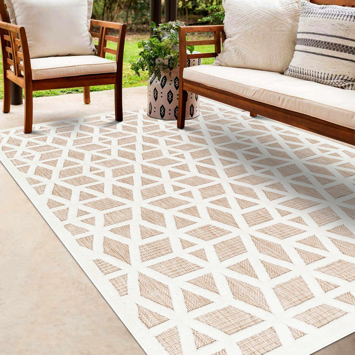 Hauteloom Nuri Tan Outdoor Rug