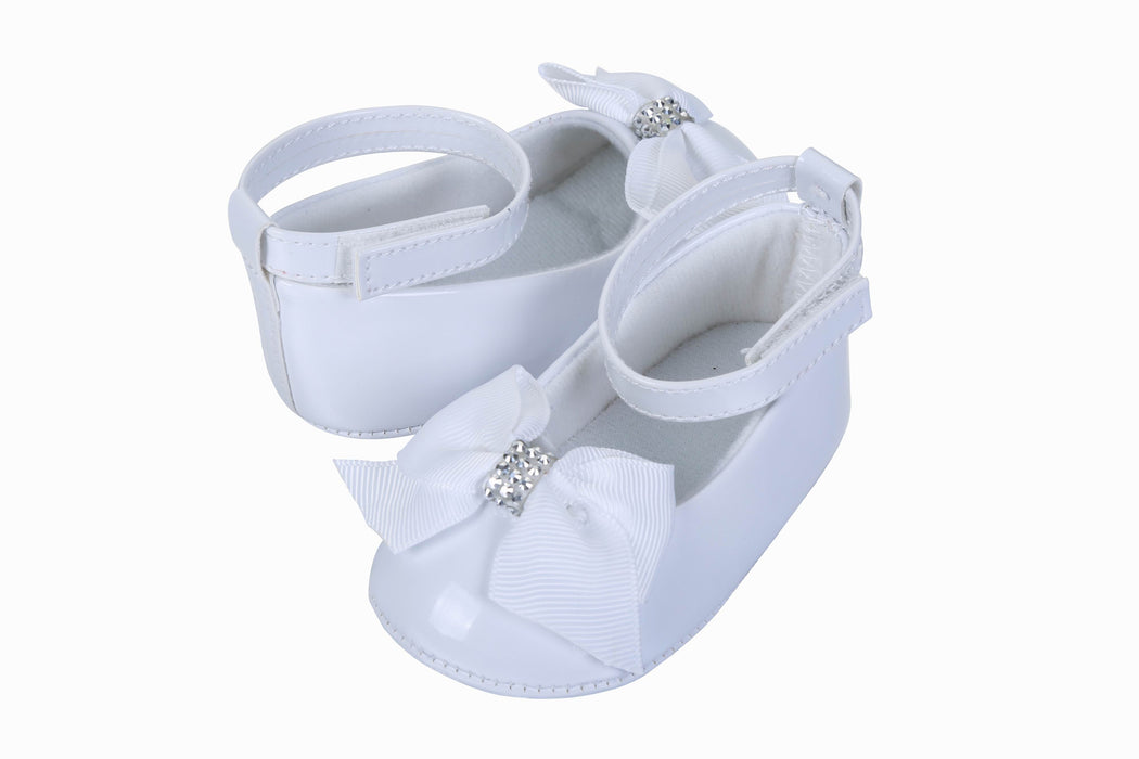 Stepping Stones Mary Jane Shoe with Ankle Strap in White