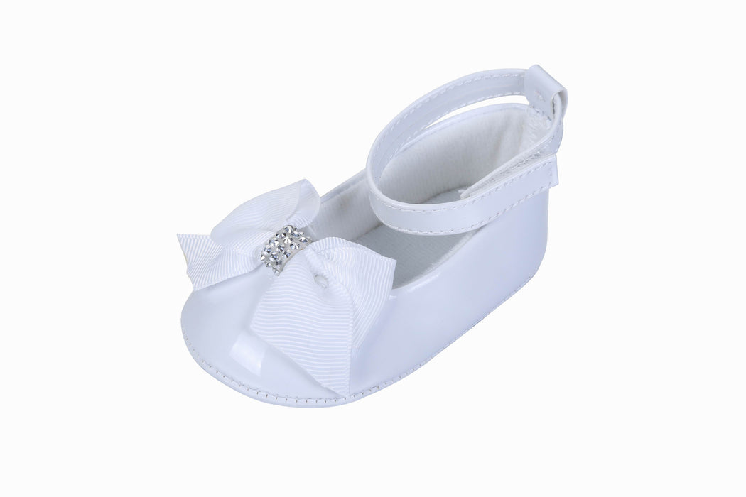 Stepping Stones Mary Jane Shoe with Ankle Strap in White