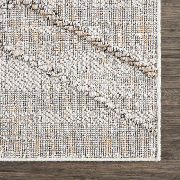 Hauteloom Baqer Bone & Tan Textured Performance Rug - Limited Edition