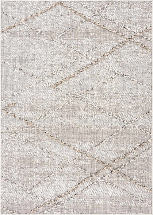 Hauteloom Baqer Bone & Tan Textured Performance Rug - Limited Edition