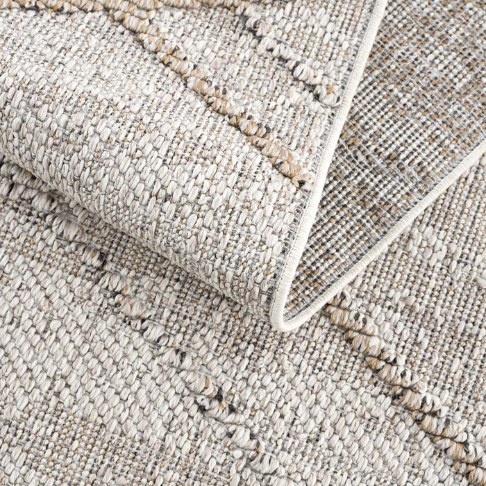 Hauteloom Baqer Bone & Tan Textured Performance Rug - Limited Edition