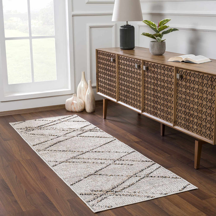 Hauteloom Baqer Bone & Tan Textured Performance Rug - Limited Edition