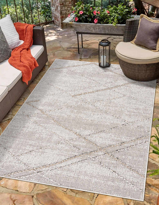 Hauteloom Baqer Bone & Tan Textured Performance Rug - Limited Edition