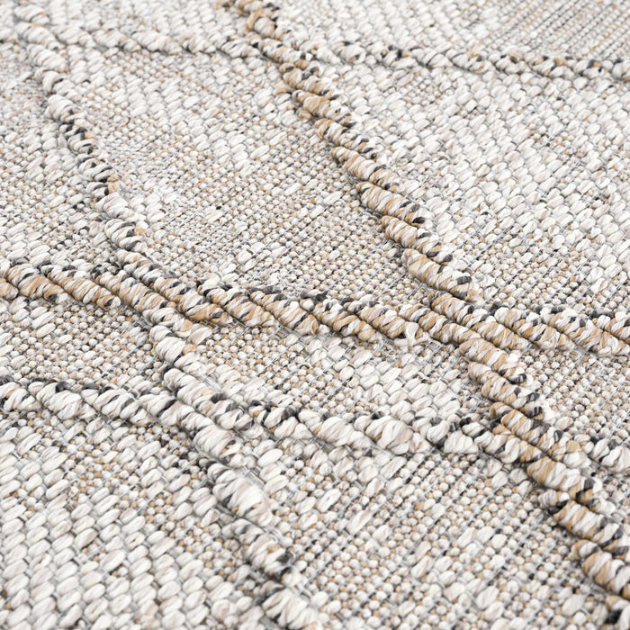 Hauteloom Baqer Bone & Tan Textured Performance Rug - Limited Edition